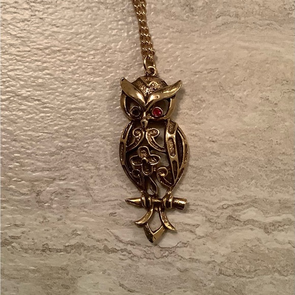 vintage TLC owl  Bird necklace - Picture 2 of 4